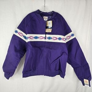 Saddle King Mens 3XL Regular Western Rockabilly Purple Aztec Vintage 80s Jacket